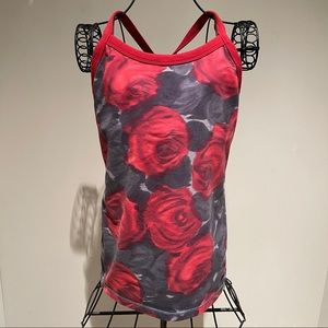 LULULEMON RACERBACK ROSES YOGA TANK